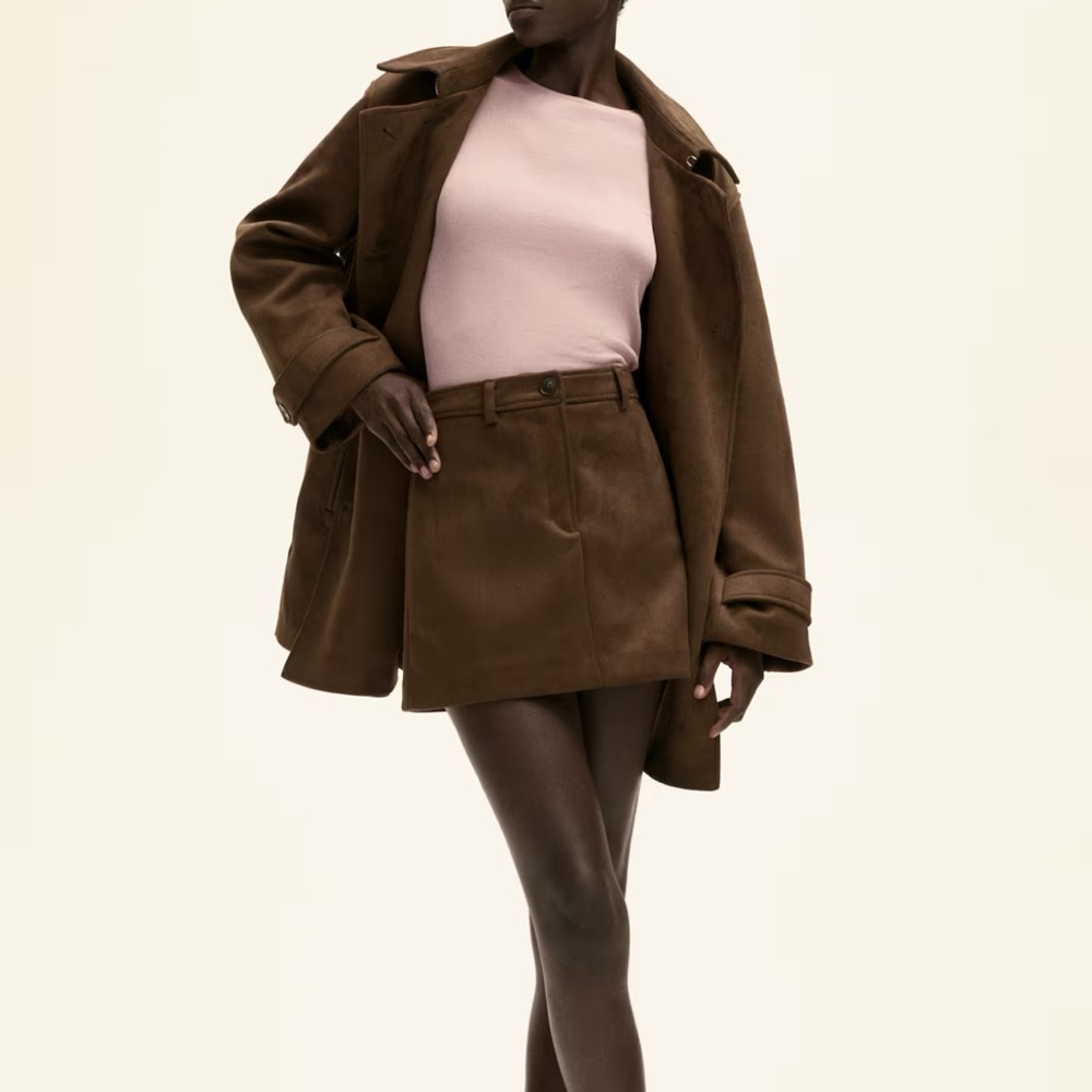 Zara Brown Suede Mini Skirt